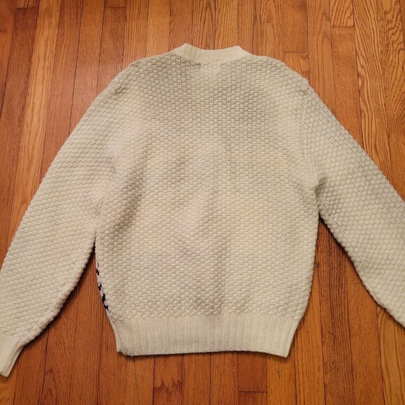 Pine State L Cream Chunky Knit Sweater‎ USA Vintage Grandpacore - Picture 4 of 6